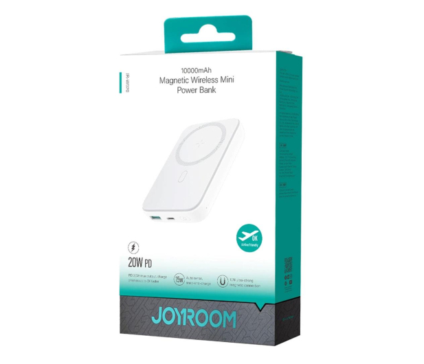 JoyRoom Powerbank 10000mAh 20W MagSafe + kabel USB-C 0.25m biały - 1257691 - zdjęcie 7